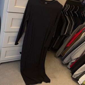 SKIMS Black Long Sleeve Dress